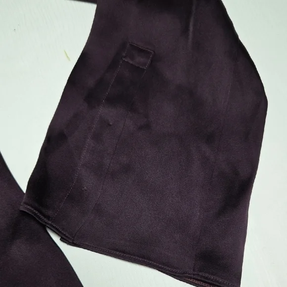 giada_forte Italy Inverno 2016Chic Satin Women's Purple Blouse.sz M. - Picture 2 of 9
